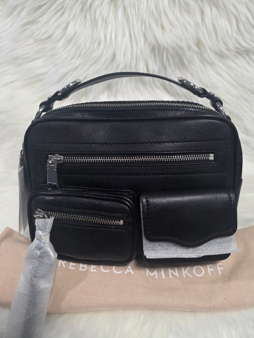 Rebecca Minkoff Black Jet Boxy Crossbody Bag NWT